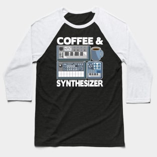 Analog Modular Synthesizer and Coffee Synth Vintage Retro Baseball T-Shirt